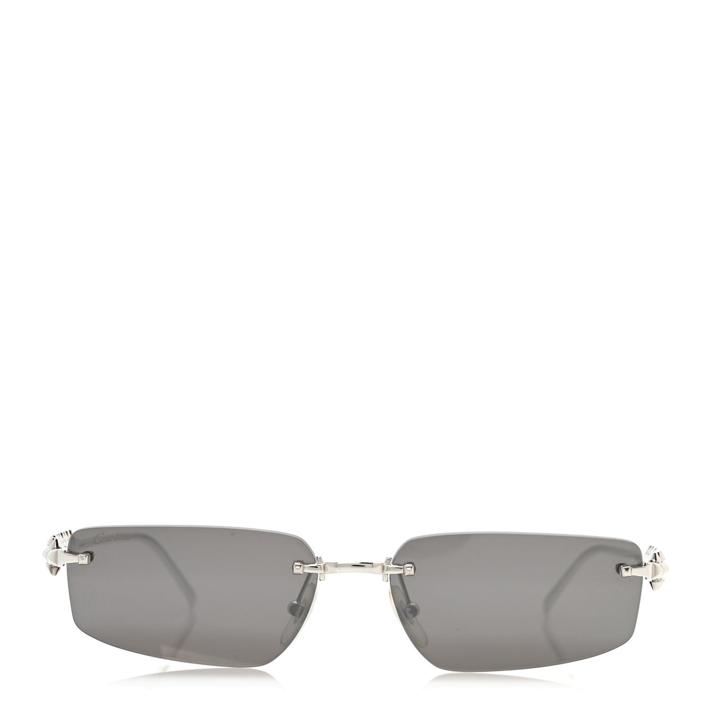 Clash De Cartier Rectangular Sunglasses Smoke Silver