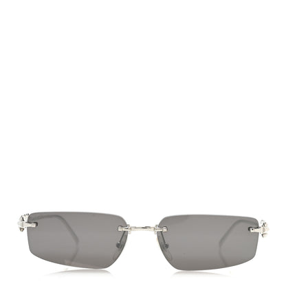 Cartier Clash De Cartier Rectangular Sunglasses Smoke Silver 2 of 8