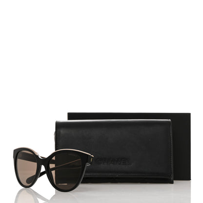 Chanel Acetate CC Butterfly Sunglasses 5414 Black Beige 8 of 8