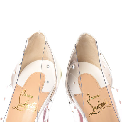 Christian Louboutin PVC Patent Degastrass 100 Pumps 37 Latte 9 of 10