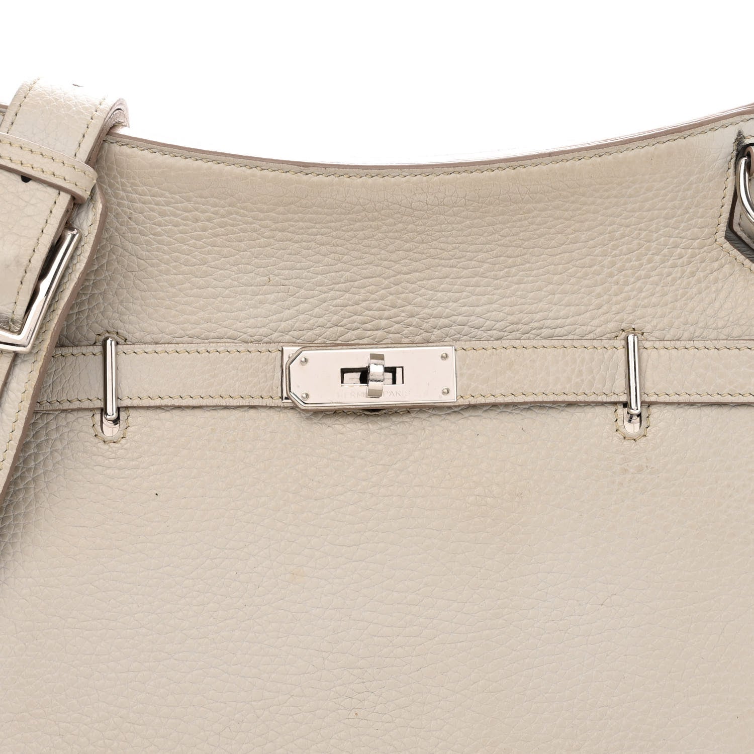 Hermes Taurillon Clemence Jypsiere 28 Gris Perle 6 of 12