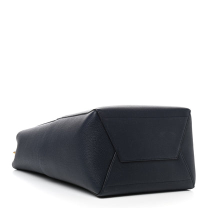 Celine Soft Grained Calfskin Sangle Bucket Bag Navy Blue 3 of 7