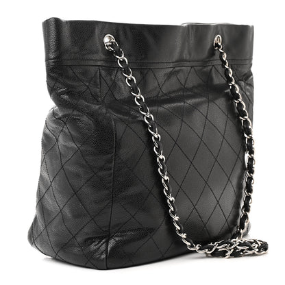 Chanel Caviar Stitched Timeless CC Soft Tote Black 3 of 13