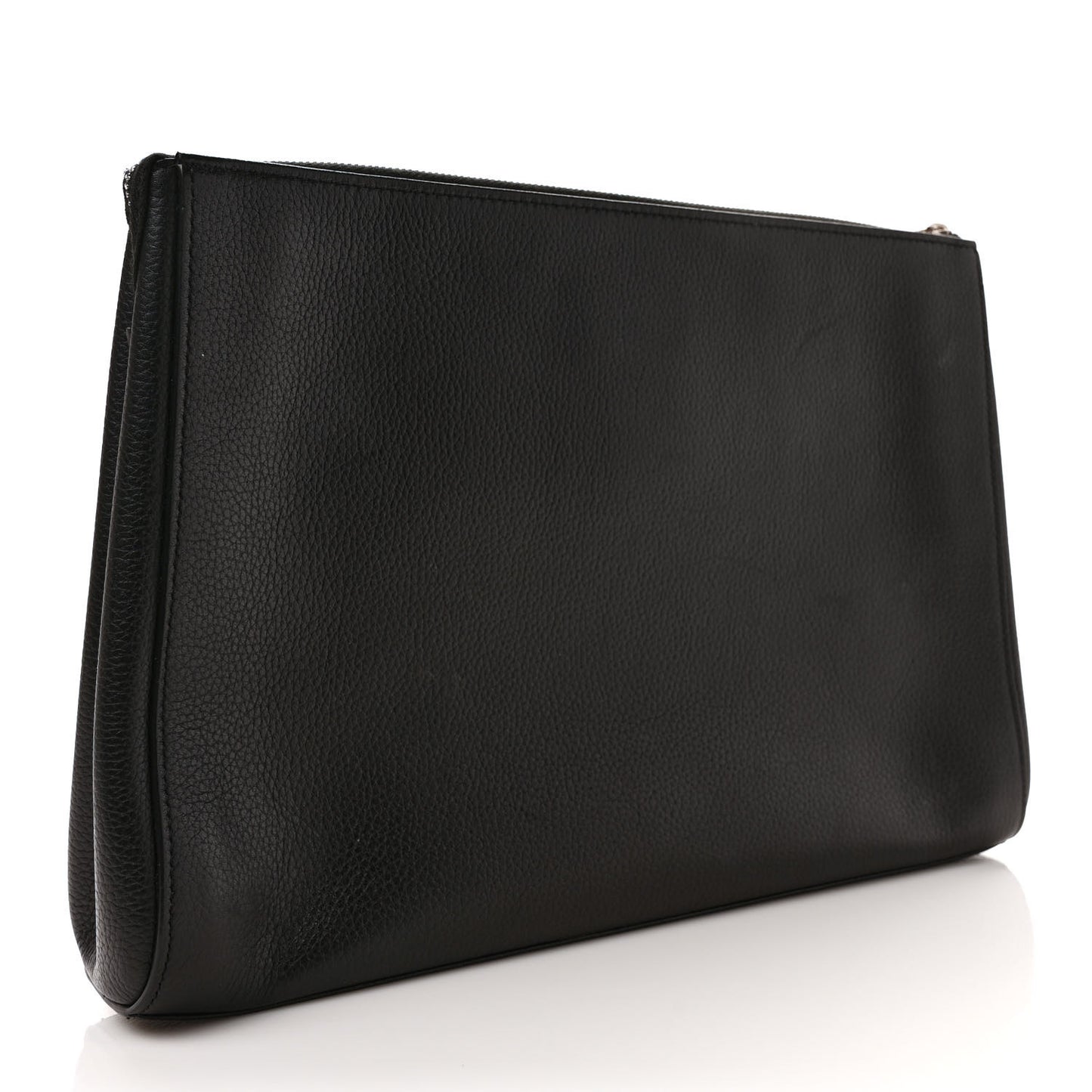 Grained Calfskin Large Neo Executive Cosmetic Case Black