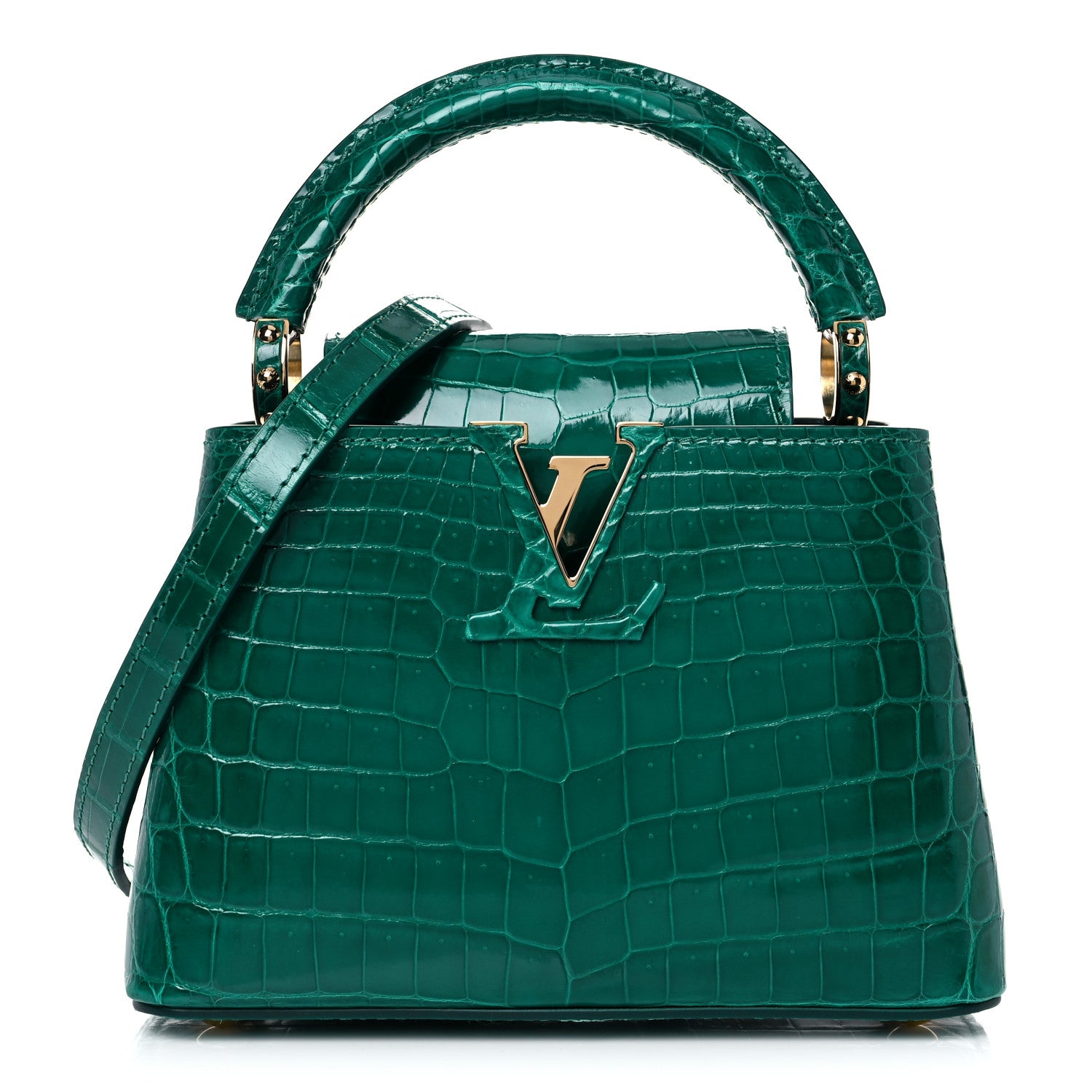 Louis Vuitton Crocodile Mini Capucines Emeraude 1 of 11