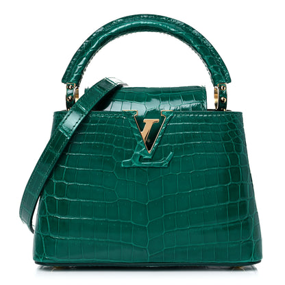 Louis Vuitton Crocodile Mini Capucines Emeraude 1 of 11