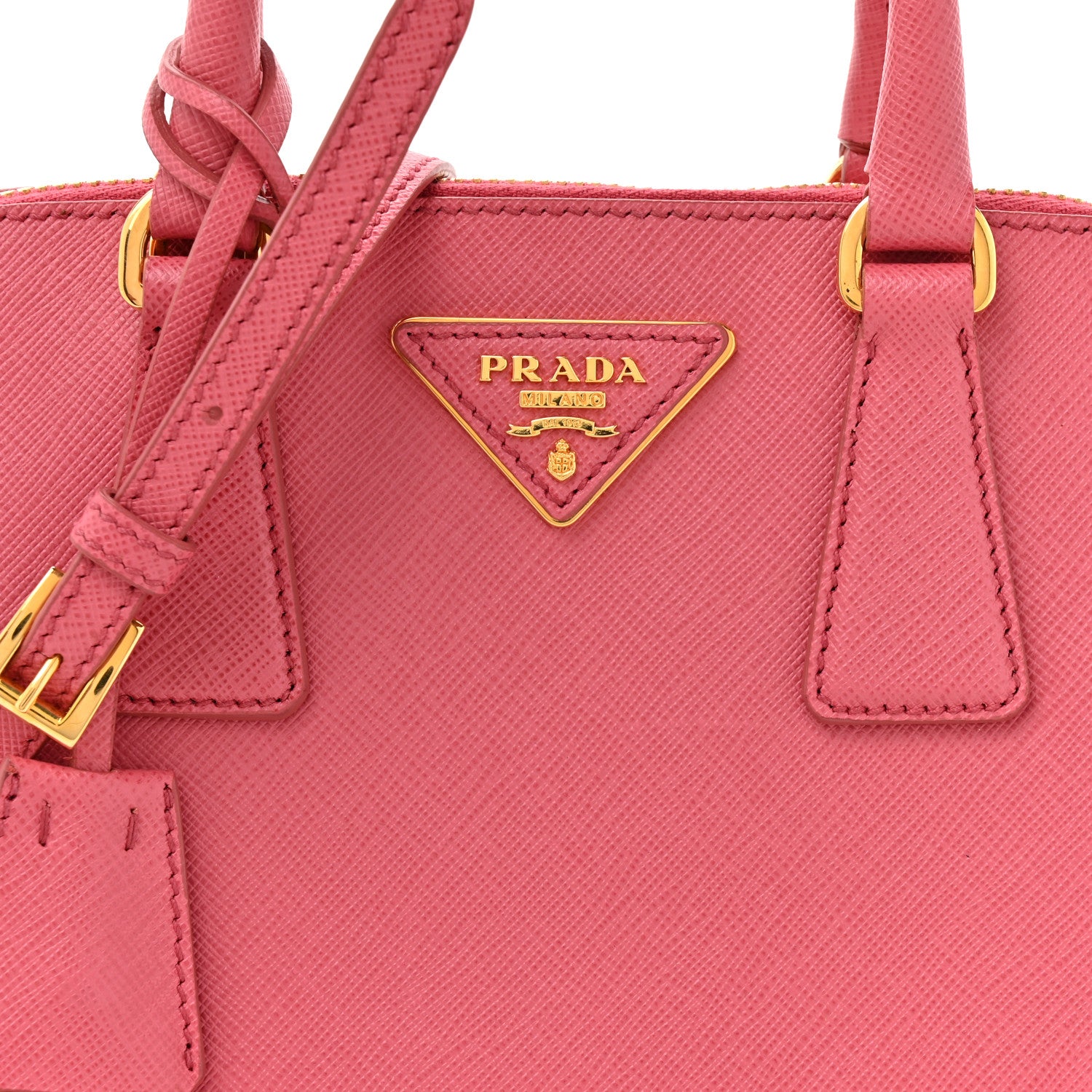 Prada Saffiano Lux Small Promenade Tote  Peonia 8 of 13