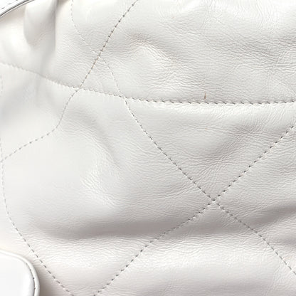 Chanel Shiny Calfskin Quilted Small Chanel 22 White 12 of 13