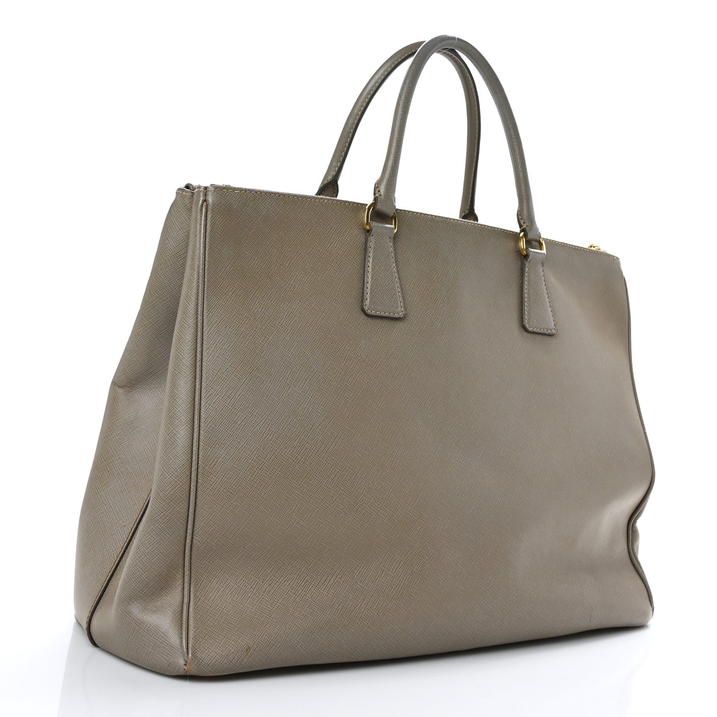 Saffiano Lux Extra Large Galleria Double Zip Tote Argilla