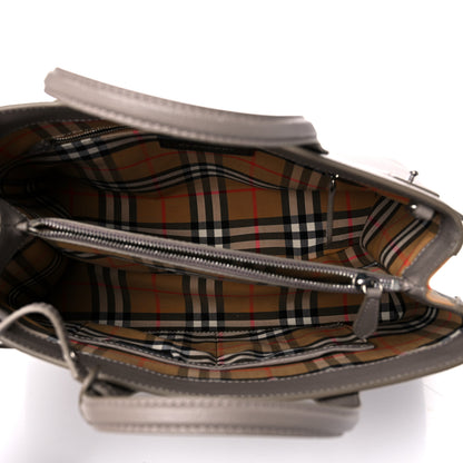 Burberry Derby Calfskin House Check Medium Banner Tote Thistle Grey 5 of 14