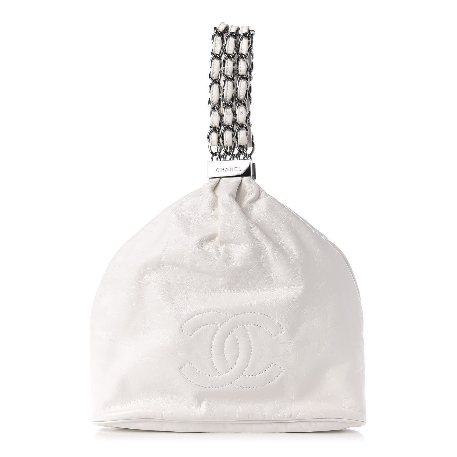 Chanel Lambskin Mini Rock and Chain Hobo White 1 of 10