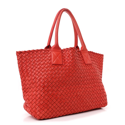 Bottega Veneta Nappa Intrecciato Mini Cabat  Red 4 of 14