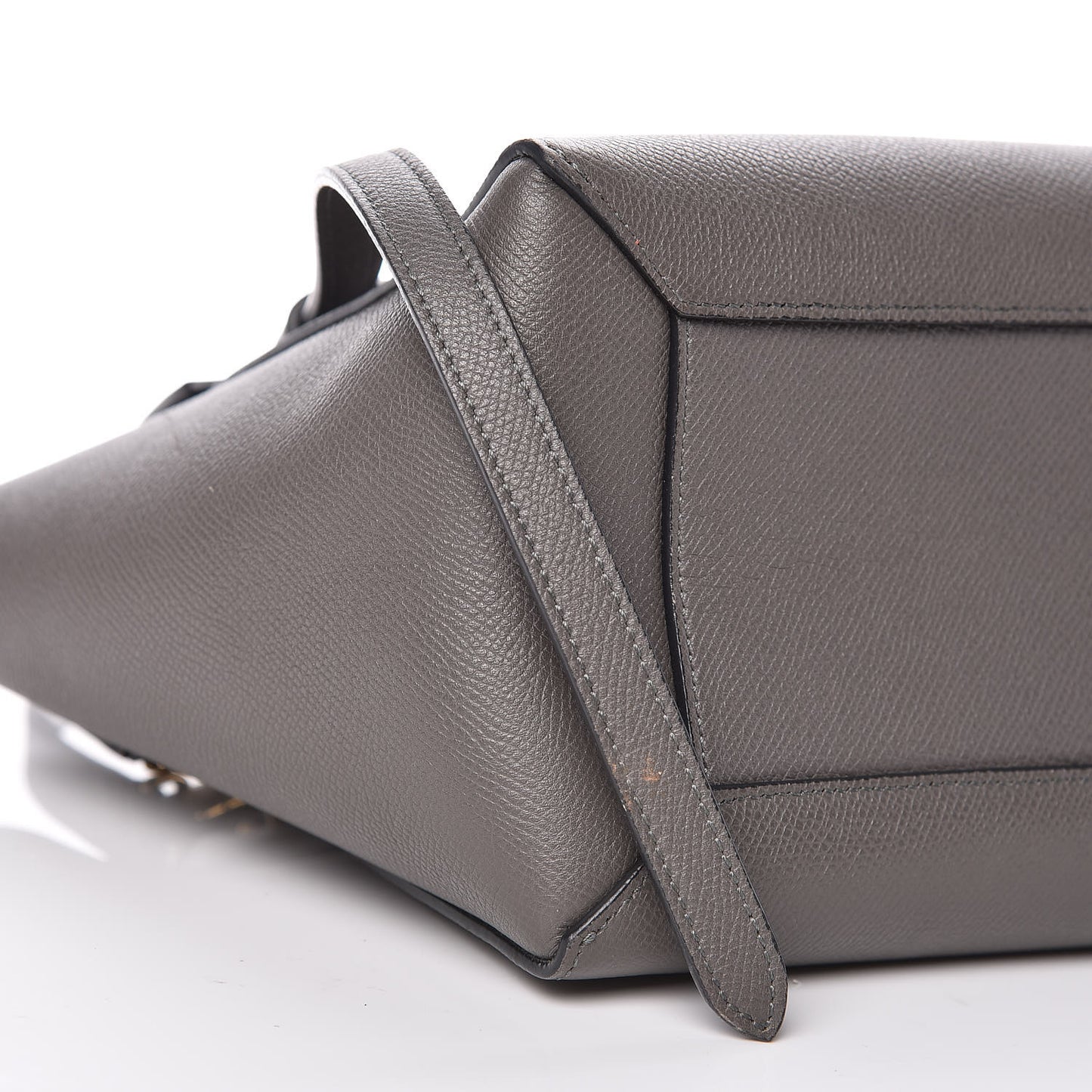 Baby Grained Calfskin Micro Belt Bag Grey