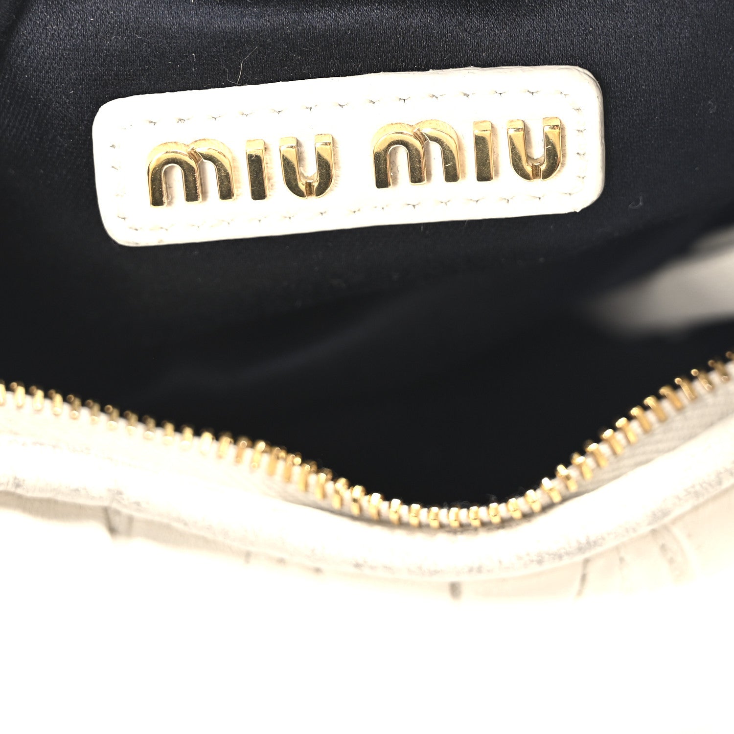 Miu Miu Nappa Matelasse Mini Wander Hobo White 6 of 11