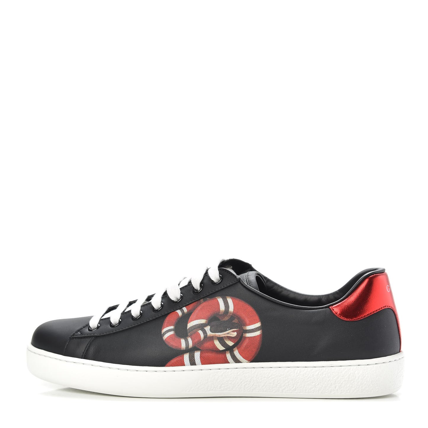 Calfskin Kingsnake Mens Ace Sneakers 9.5 Black Multicolor