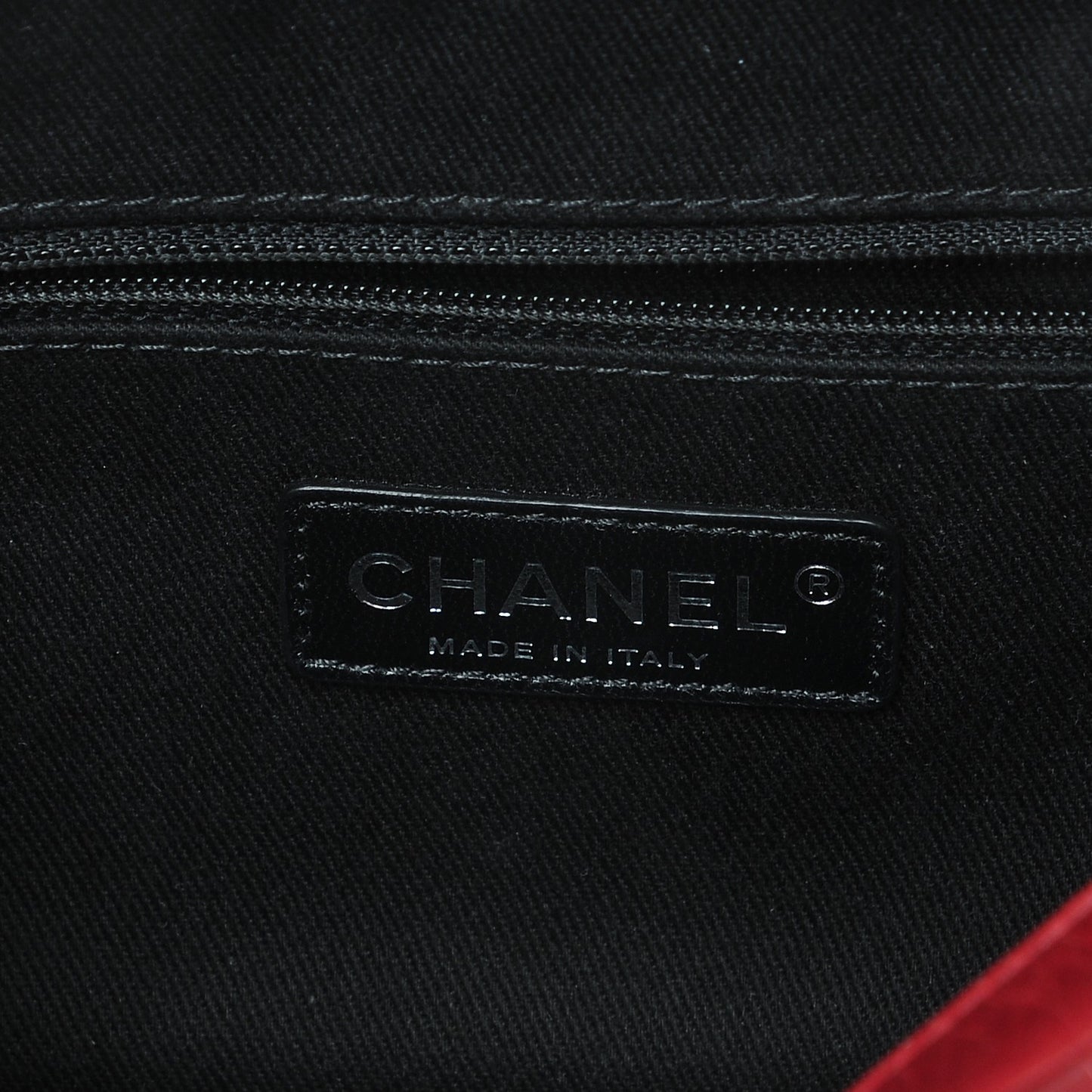 Glazed Calfskin Quilted Medium Duo Color Flap Dark Red