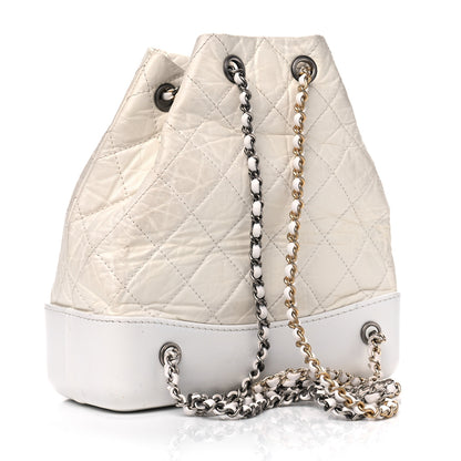 Chanel Aged Calfskin Quilted Small Gabrielle Backpack White 2 of 8