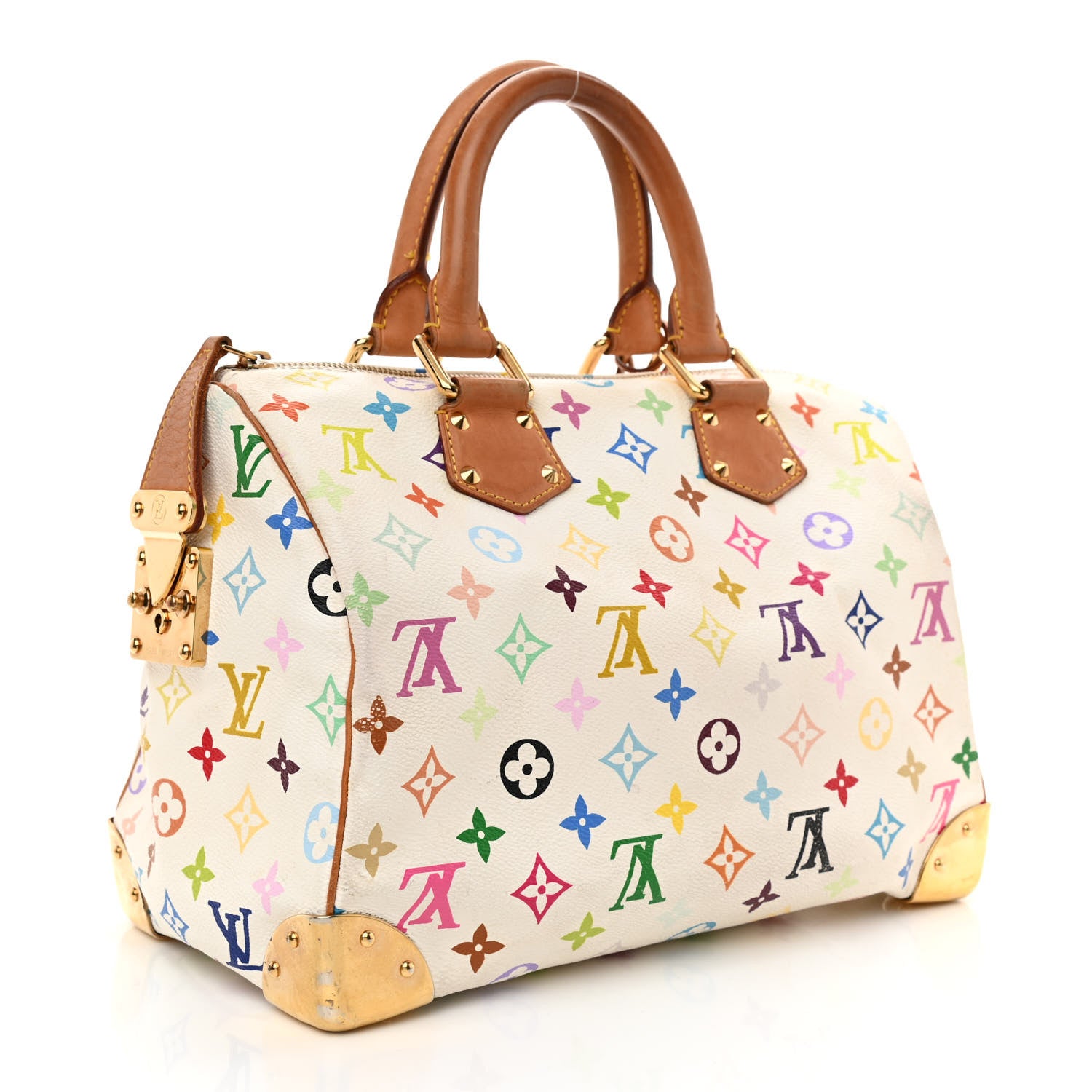 Louis Vuitton Monogram Multicolor Speedy 30 White 3 of 9