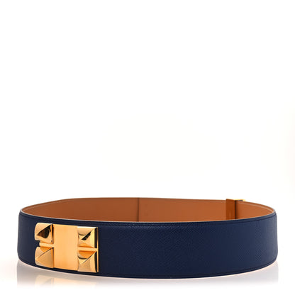 Hermes Epsom 50mm Collier De Chien CDC Belt  90 36 Bleu Nuit 2 of 6