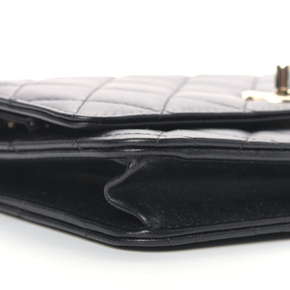 Chanel Lambskin Quilted Trendy CC Wallet On Chain WOC Black 9 of 10