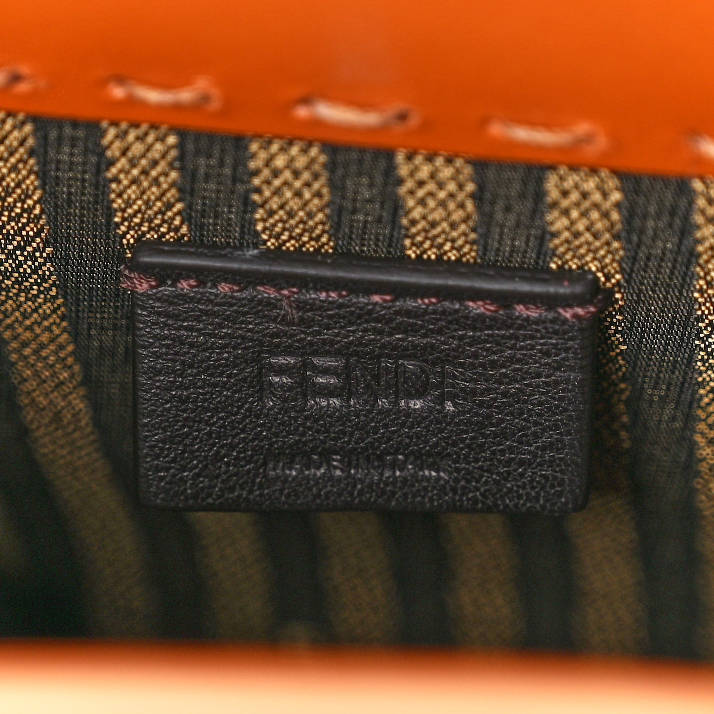 Vitello King Plexiglass Logo Embossed Mini Fendi Sunshine Shopper Tote Cuoio