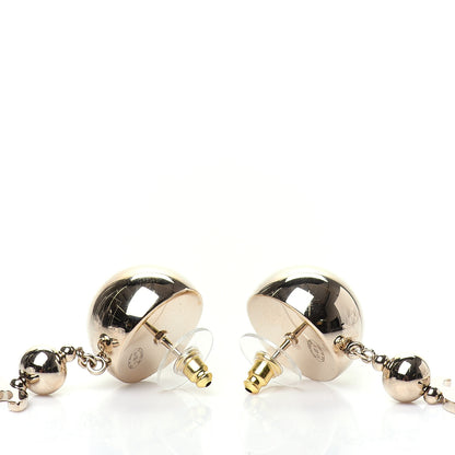 Chanel Metal CC Drop Earrings Gold 3 of 5