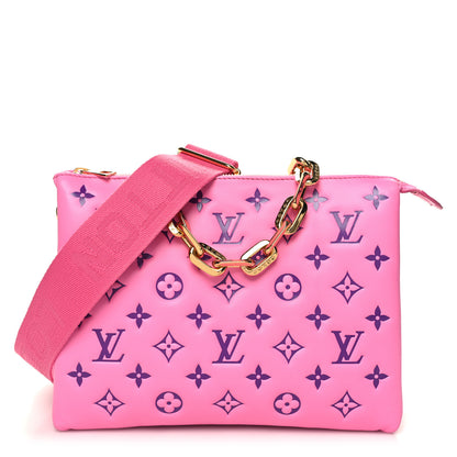 Louis Vuitton Lambskin Embossed Monogram Vuittamins Coussin PM Rose Violet 1 of 12