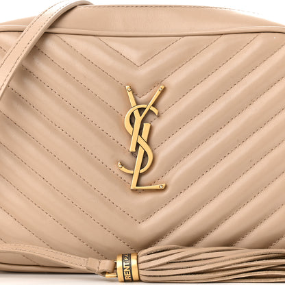 Saint Laurent Calfskin Matelasse Monogram Lou Camera Bag Dark Beige 8 of 16