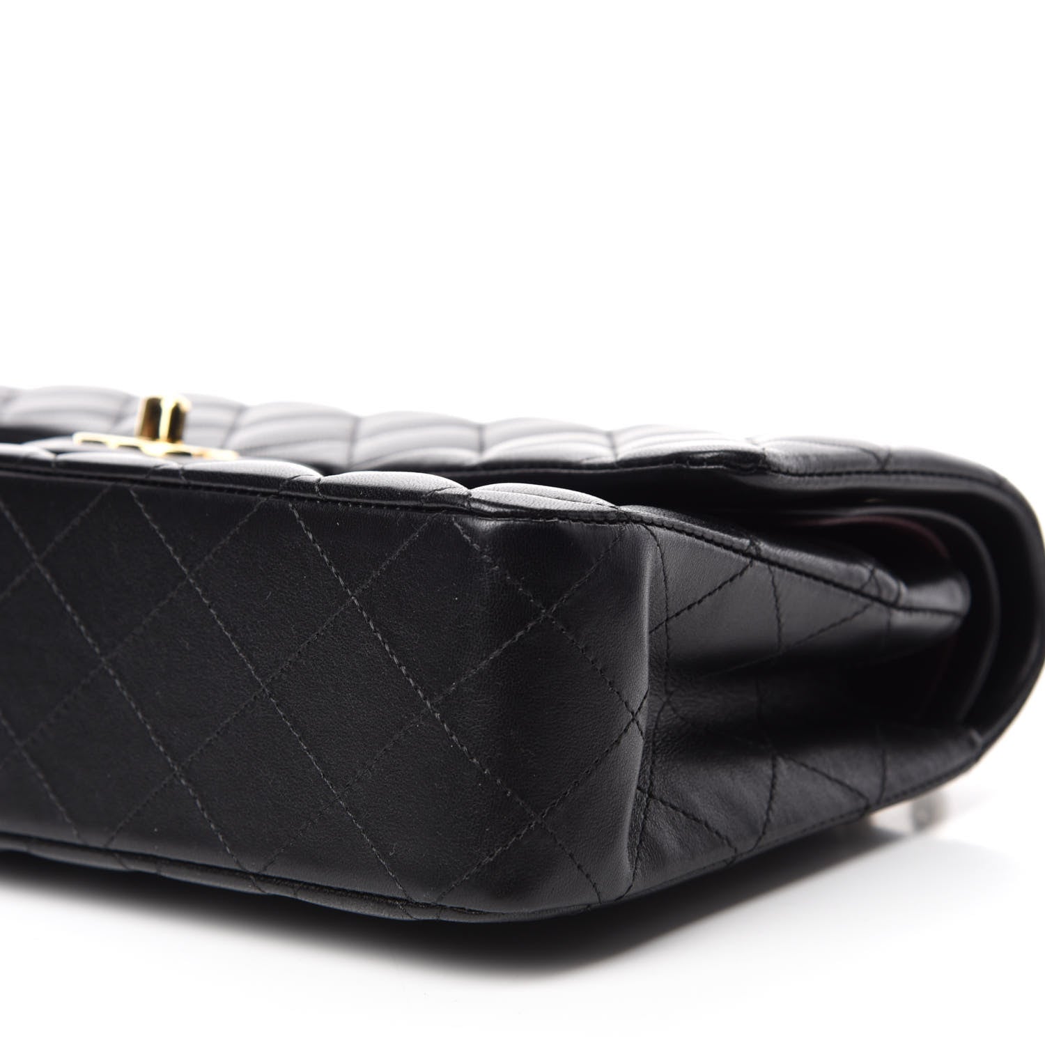 Chanel Lambskin Quilted Medium Double Flap Black 7 of 14