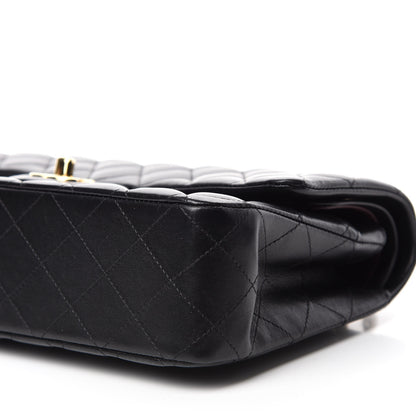 Chanel Lambskin Quilted Medium Double Flap Black 7 of 14