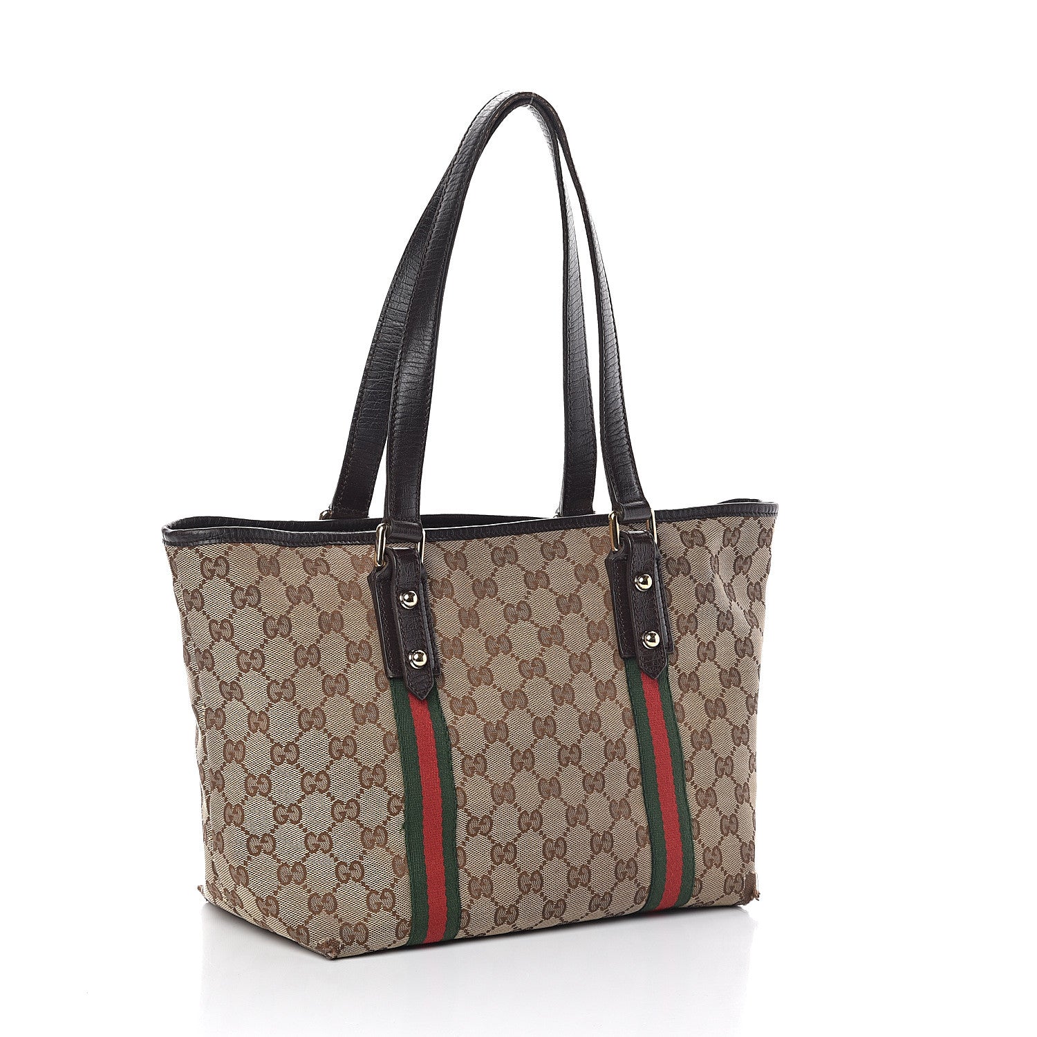 Gucci Monogram Medium Jolicoeur Tote Dark Brown 3 of 13