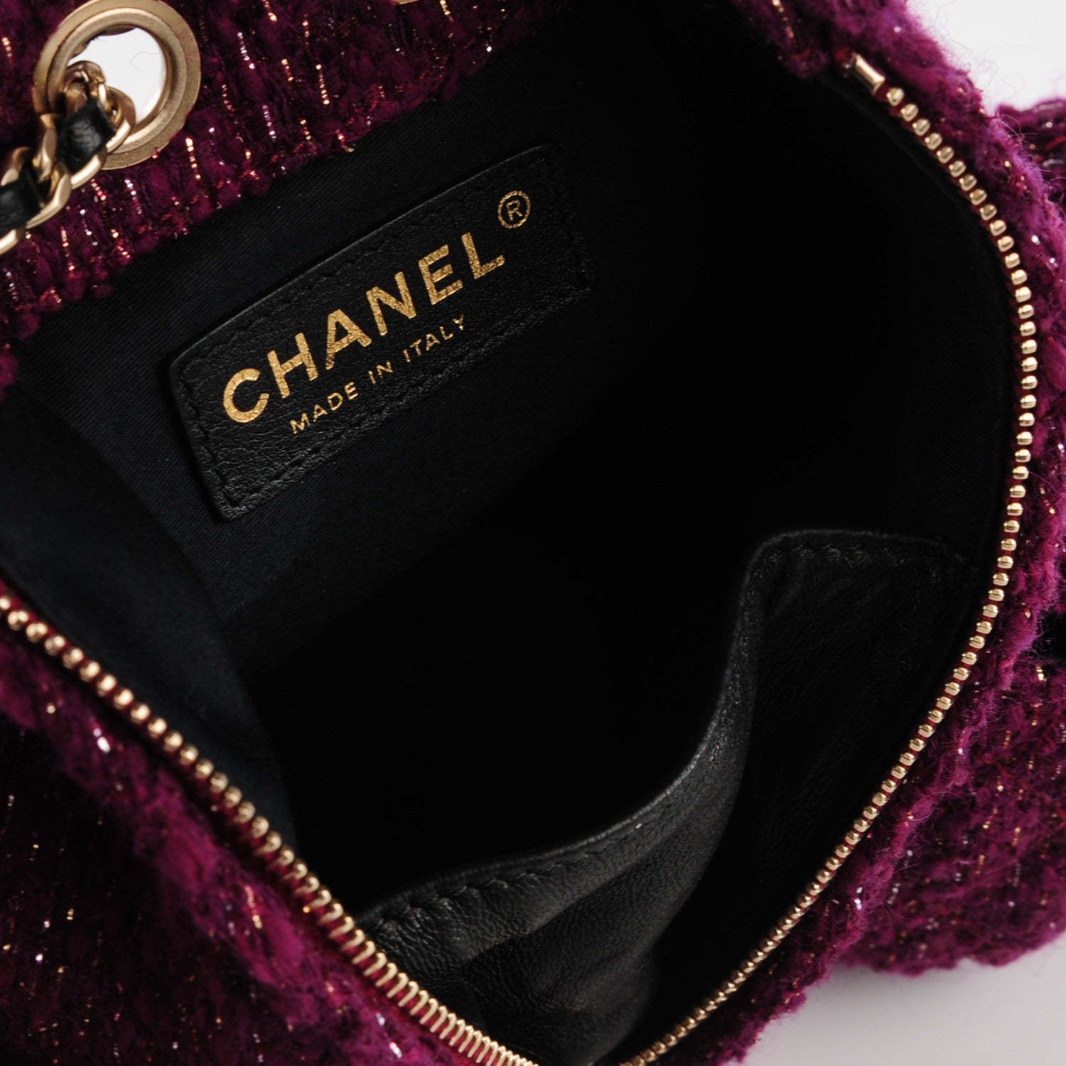 Chanel Tweed Mini Backpack is Back Plum 5 of 8