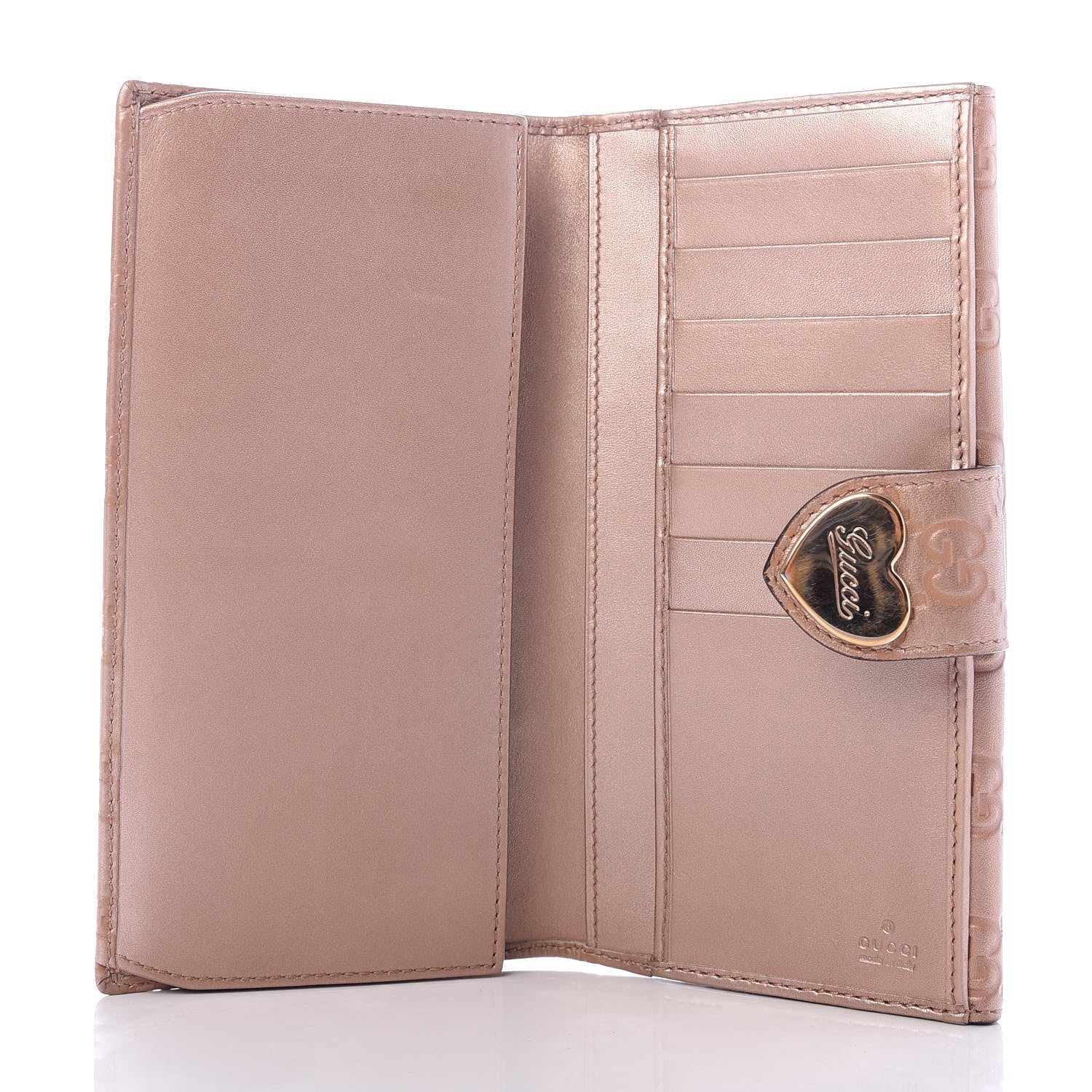 Gucci Guccissima Heart Continental Wallet Mauve 5 of 7