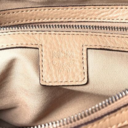MCM Calfskin Ottomar Monogram Essential Hobo New Beige 5 of 10