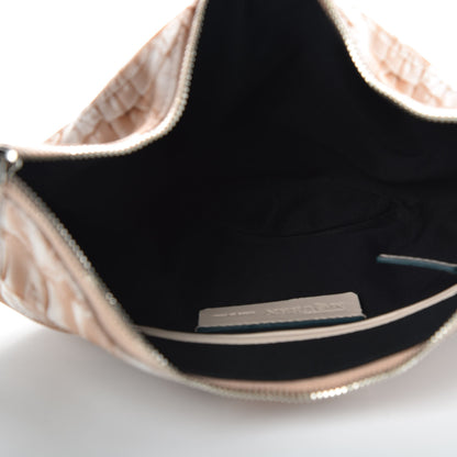 Alexander McQueen Silk Lace Ruffle Printed Small De Manta Clutch Blush 5 of 7