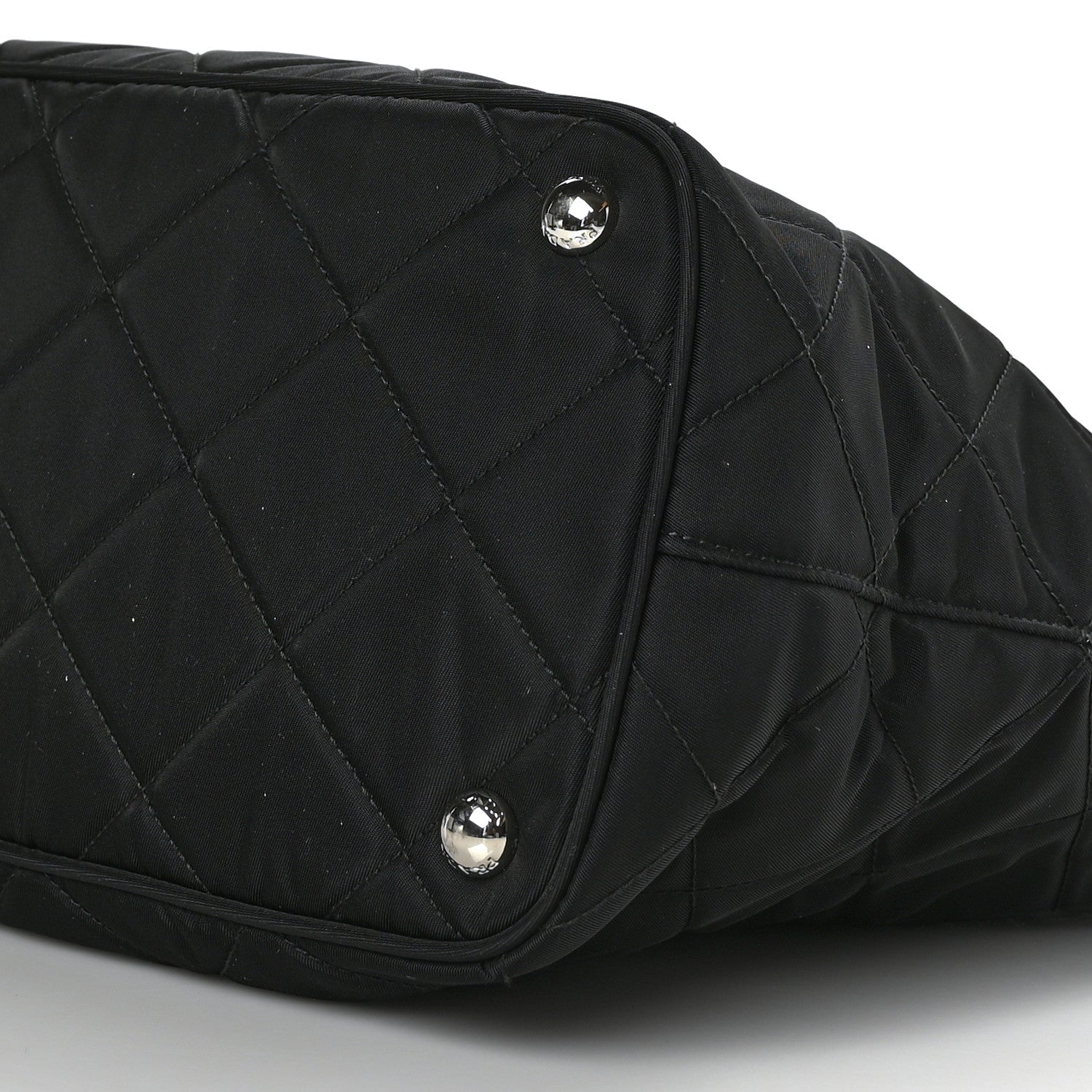Prada Nylon Tessuto Impuntu Quilted Tote Black 7 of 7