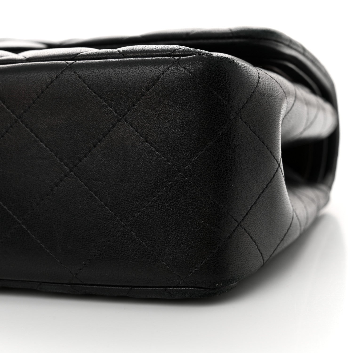 Chanel Lambskin Quilted Jumbo Double Flap Black 10 of 17