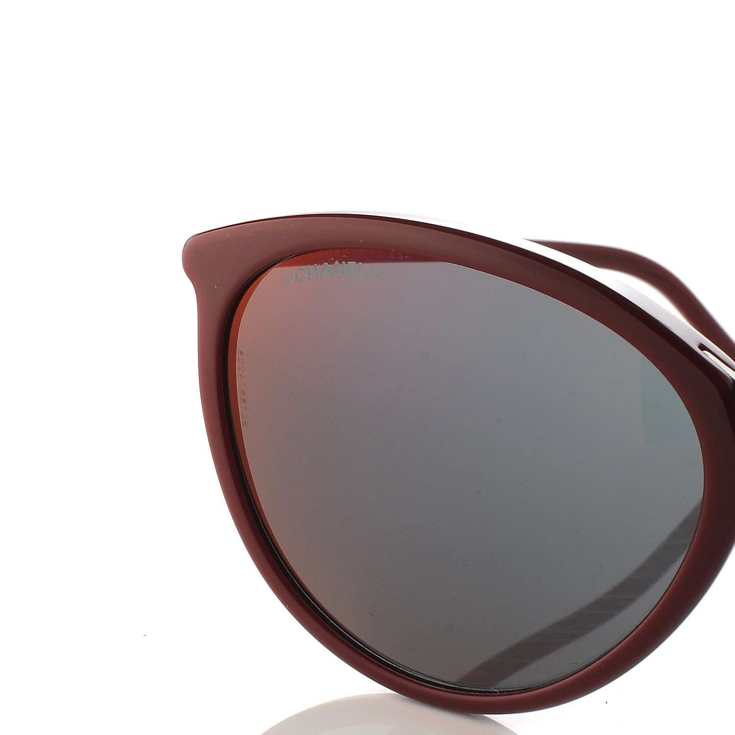 Chanel Acetate Butterfly Winter Sunglasses 5382 Dark Red 5 of 9