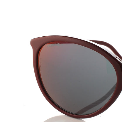 Chanel Acetate Butterfly Winter Sunglasses 5382 Dark Red 5 of 9