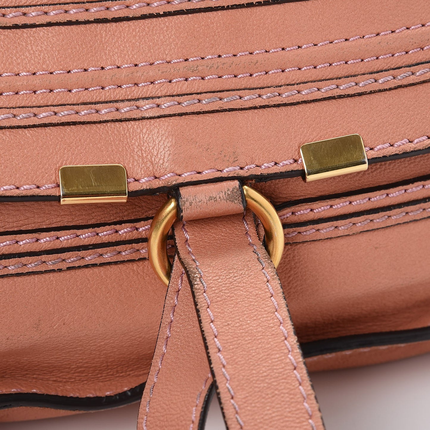 Calfskin Large Marcie Satchel Pink