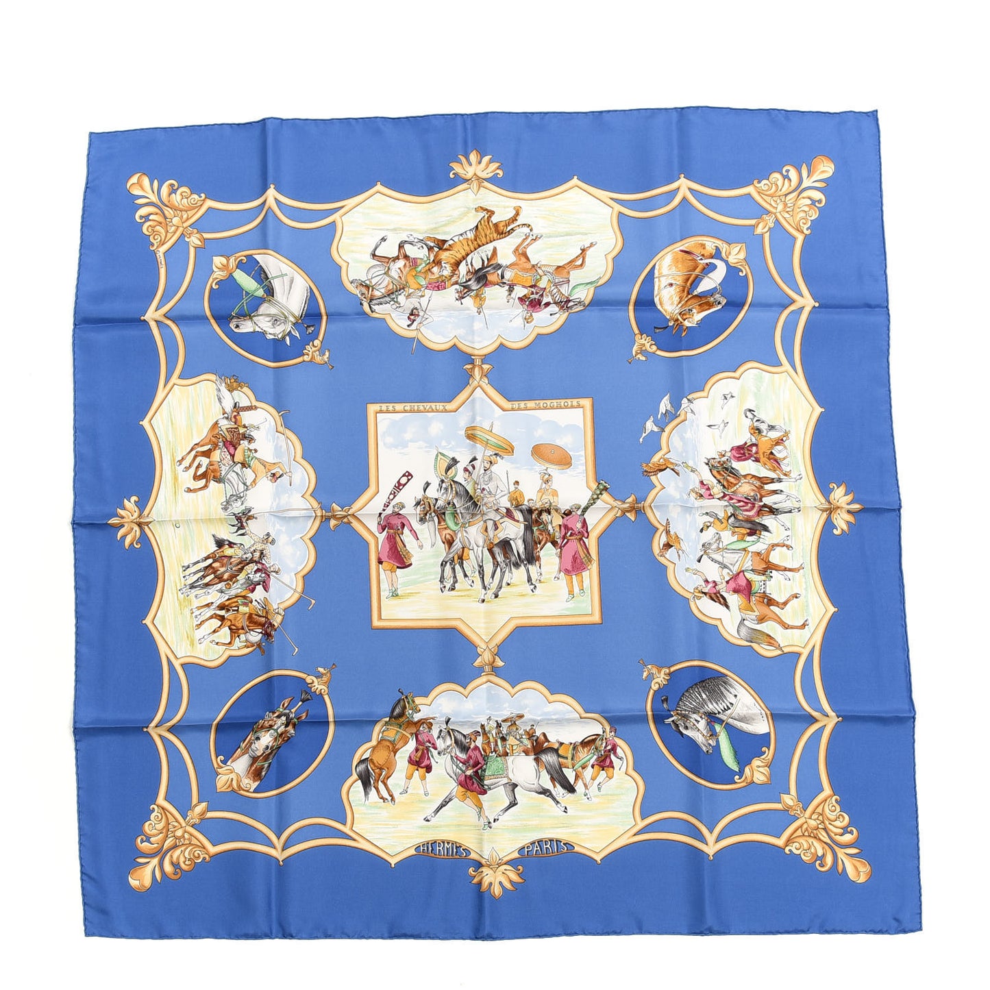 Silk Les Chevaux des Moghols Scarf 90