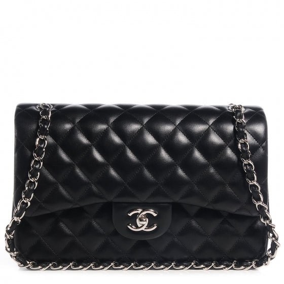 Chanel Lambskin Jumbo Double Flap Black 1 of 10
