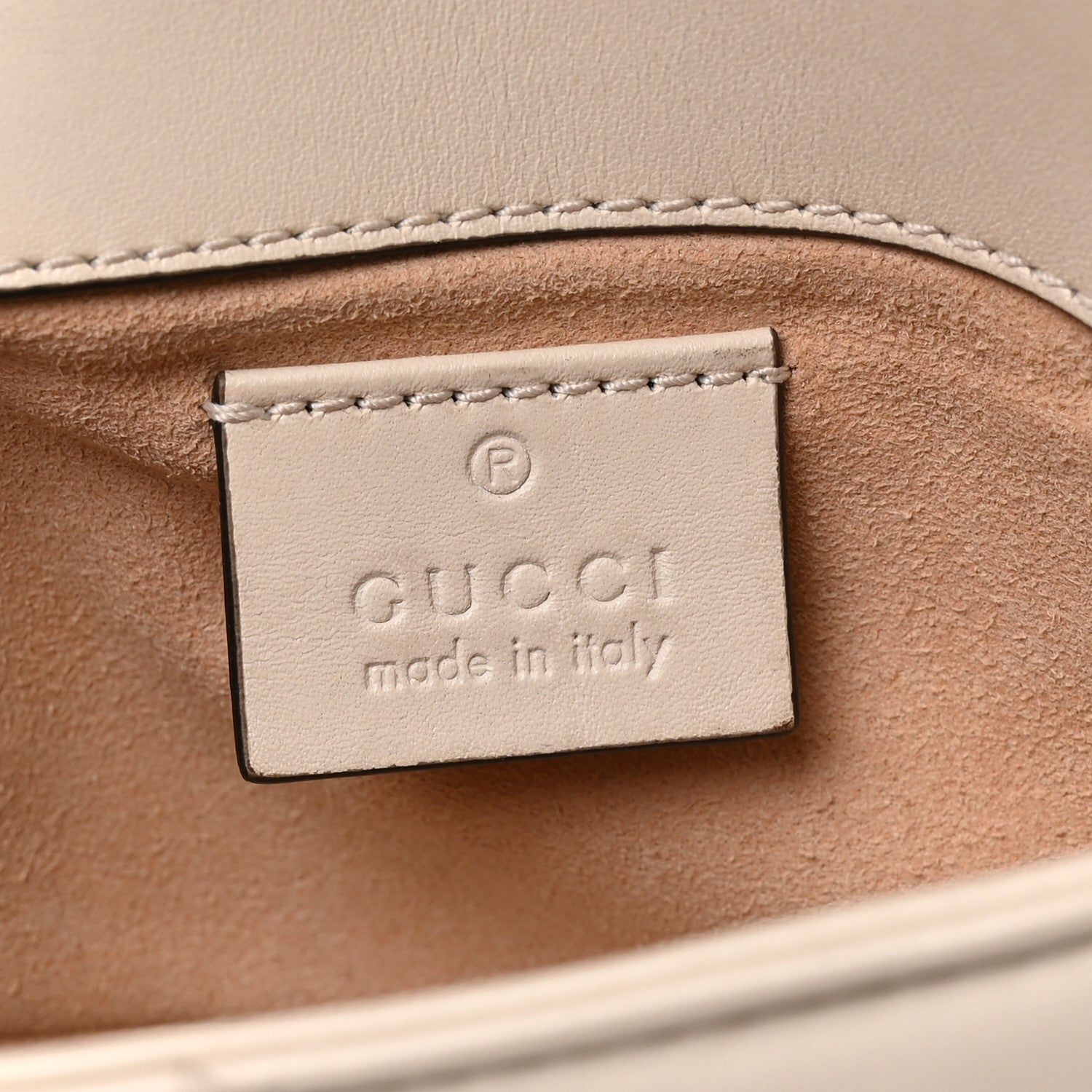 Gucci Calfskin Matelasse Super Mini GG Marmont Shoulder Bag White 6 of 10