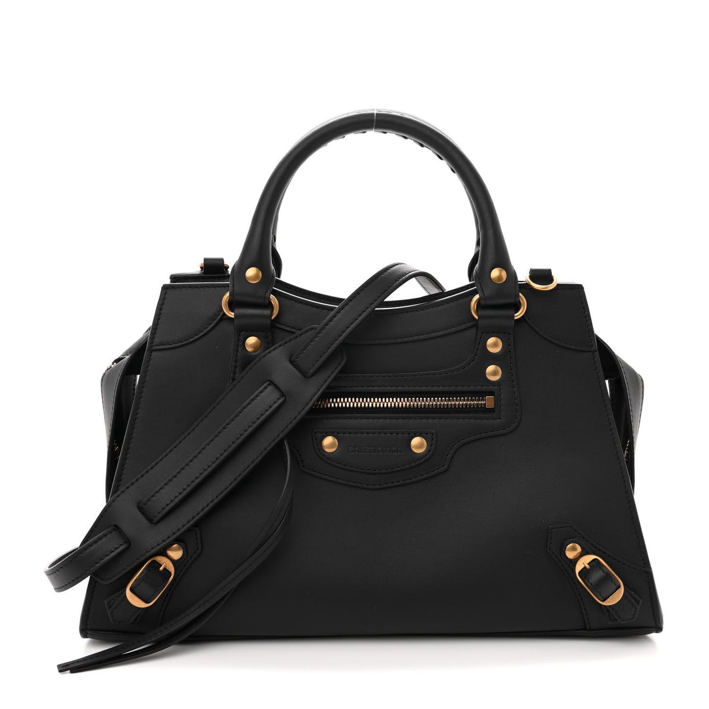 Smooth Calfskin Neo Classic Brass Hardware S City Black