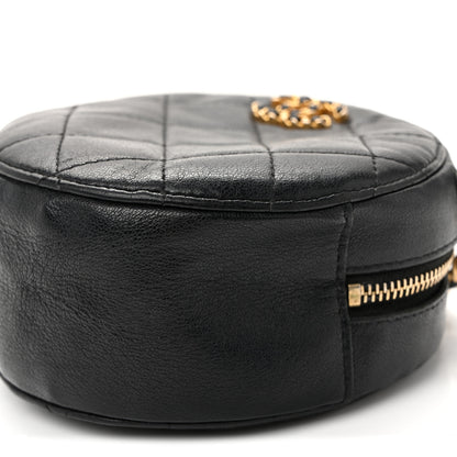 Chanel Goatskin Quilted Chanel 19 Round Clutch With Chain Black 10 of 10