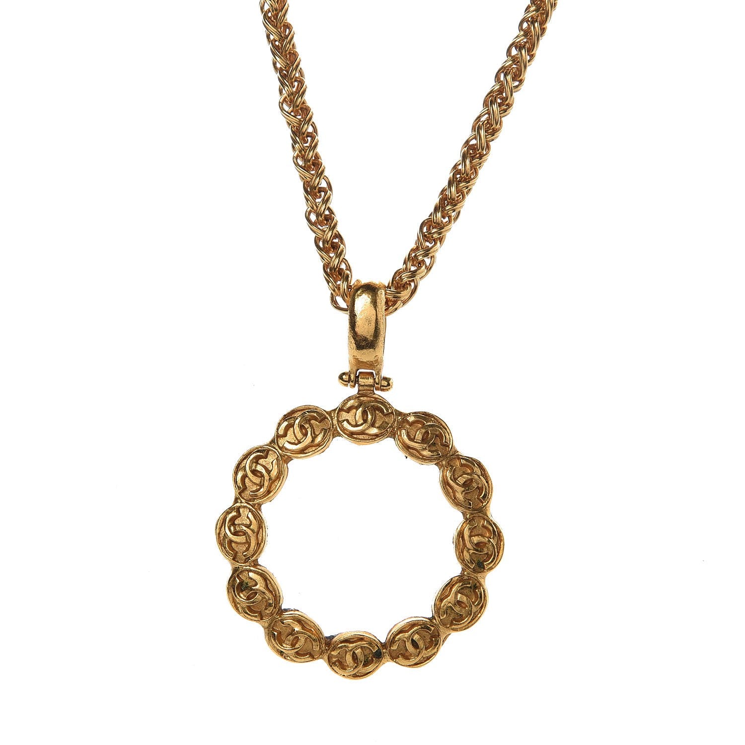 Chanel Loupe Magnifying Glass Necklace Gold 5 of 6