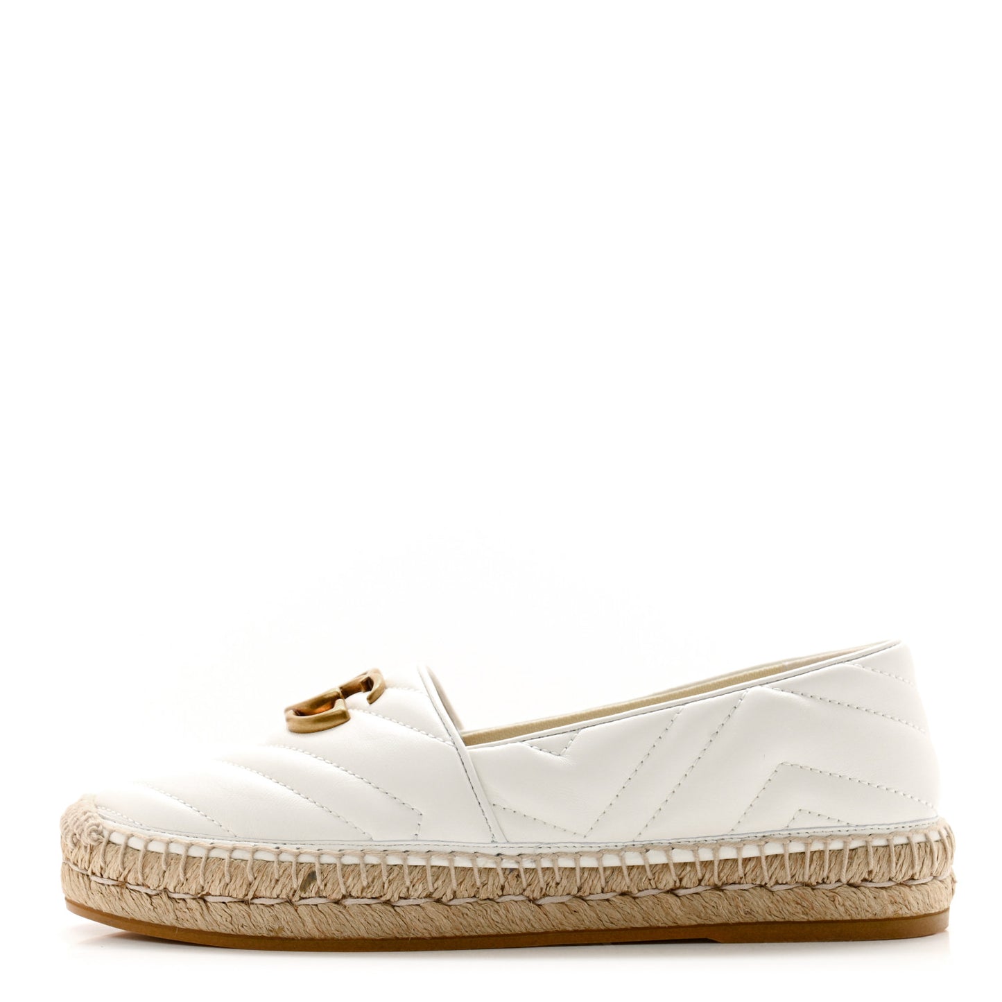 Nappa Matelasse GG Marmont Espadrilles 37 Great White