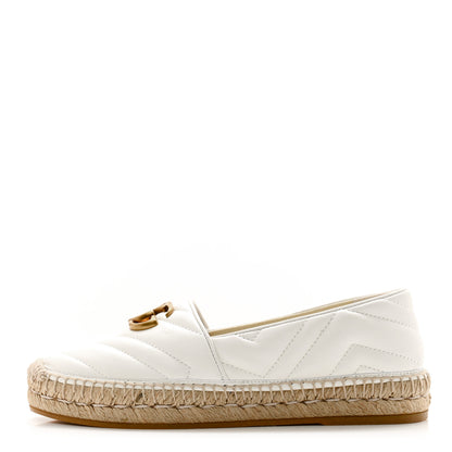 Gucci Nappa Matelasse GG Marmont Espadrilles 37 Great White 1 of 11