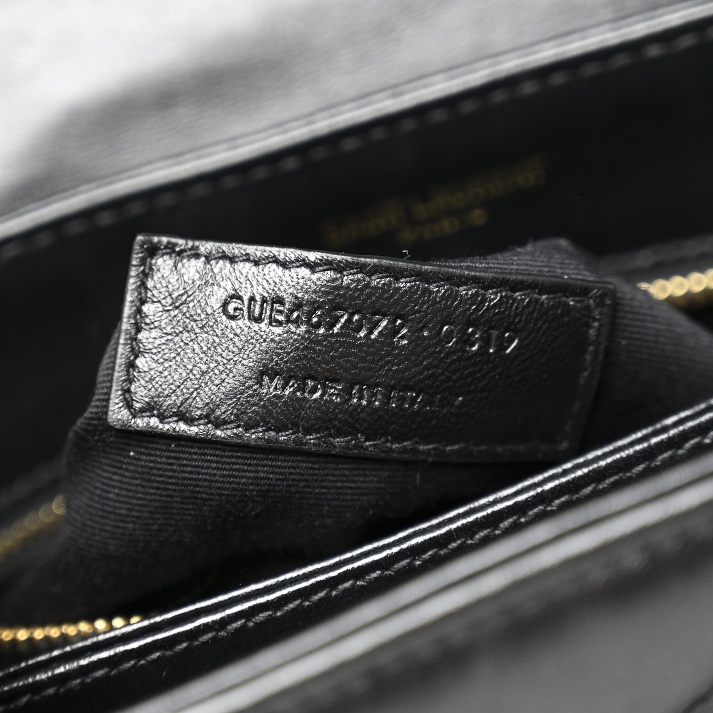 Calfskin Y Quilted Monogram Toy Loulou Crossbody Bag Black