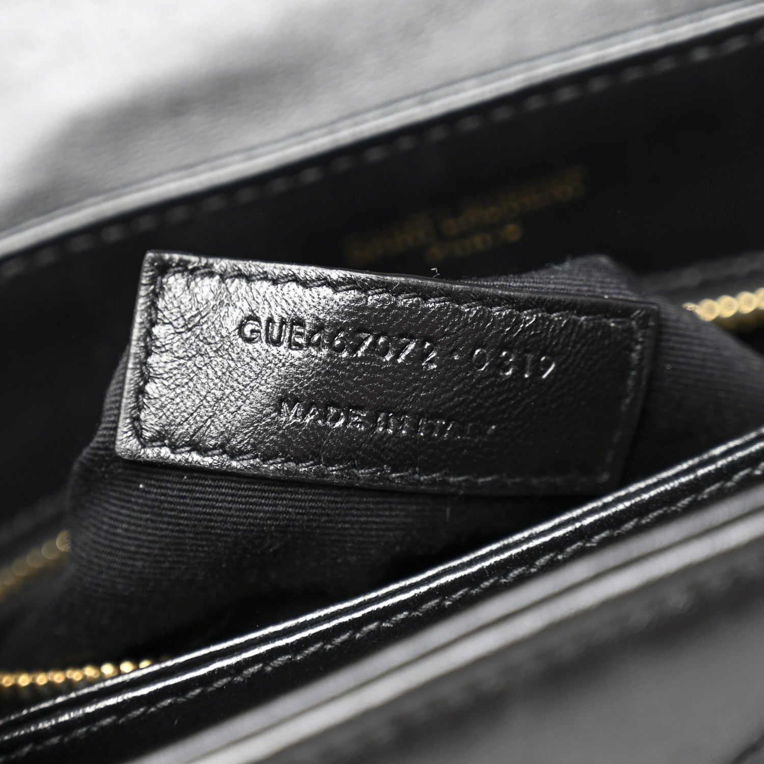 Saint Laurent Calfskin Y Quilted Monogram Toy Loulou Crossbody Bag Black 7 of 13